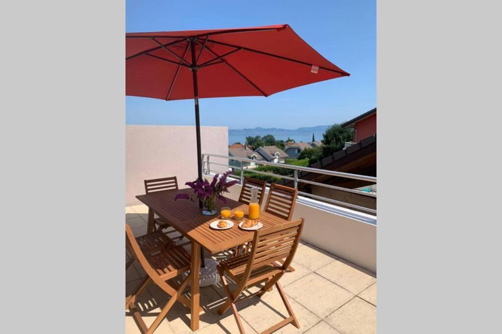 Superbe Appartement Au Calme Avec Vue Sur Le Lac. Evian-les-Bains Exterior photo